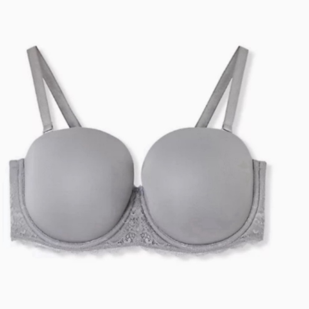 LAST ONE Torrid 40DD Microfiber & Lace Lightly Lined Multi-Way Strapless Bra NWT